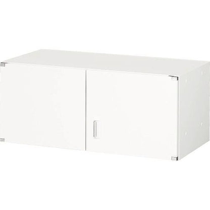 TRUSCO ユニット型壁面書庫 両開き 上置き専用 H380 ホワイト UHW-4