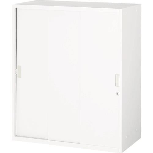 TRUSCO ユニット型壁面書庫 スチール引違い3枚戸 H1050 W色 USSW-11