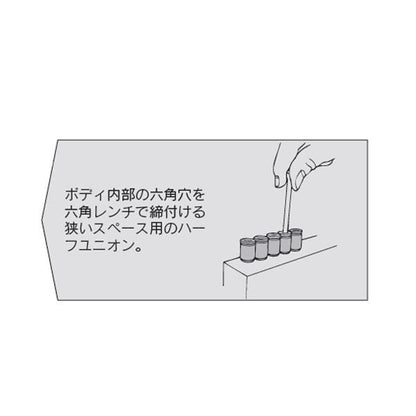 六角穴付ハーフユニオン(シール剤) ＜KQ2S＞