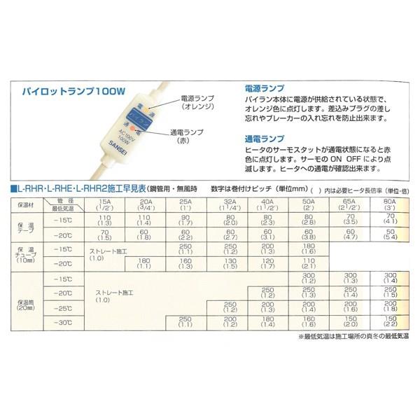 パイロットランプ付きレギュラーヒータ　＜L-RHR2＞