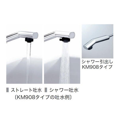 流し台用シングルレバー式シャワー付混合栓 ＜KM908＞
