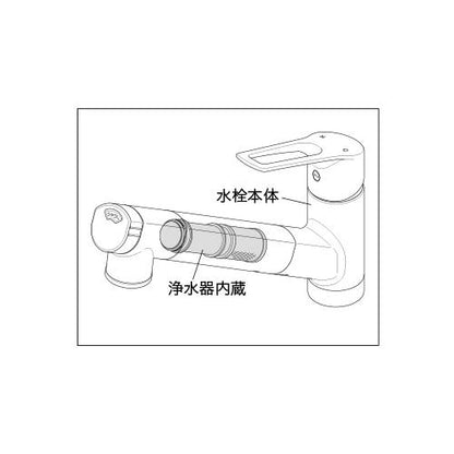 浄水器内蔵シングルレバー式シャワー付混合栓 ＜KM6001EC＞