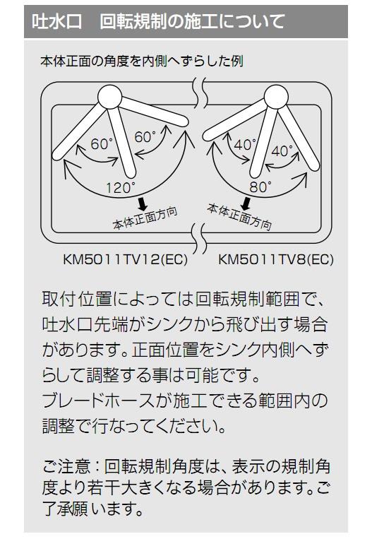 流し台用シングルレバー式混合栓 ＜KM5011TV8R2＞