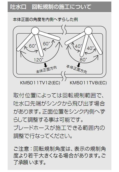 流し台用シングルレバー式混合栓 ＜KM5011TV8R2＞
