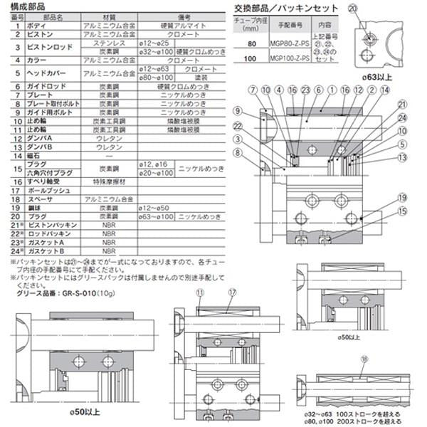 ガイド付薄形シリンダ ＜MGPM＞