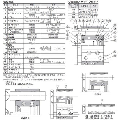 ガイド付薄形シリンダ ＜MGPA＞