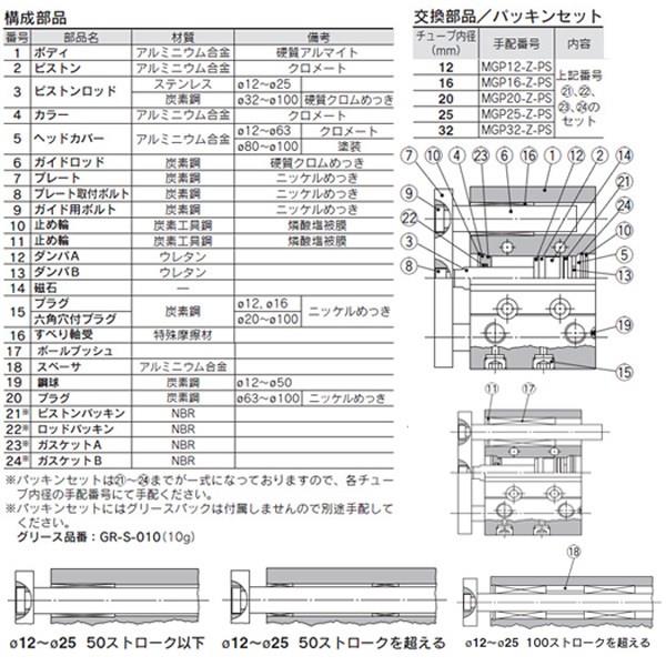ガイド付薄形シリンダ ＜MGPA＞