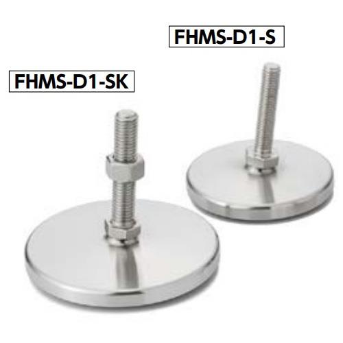 レベリングアジャスタ(おねじ) -六角調整 ラバーディスクつき ＜FHMS-D1-S＞