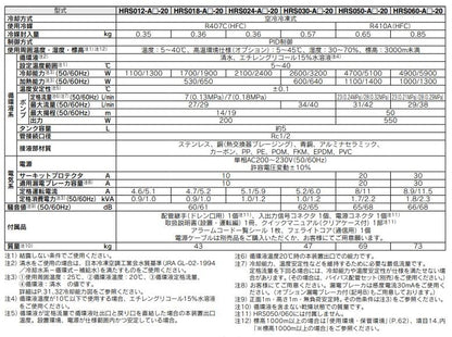 循環液温調装置 サーモチラー ＜HRS-A-20＞