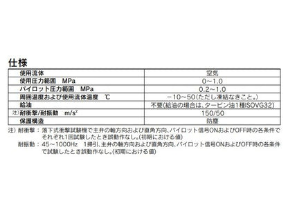 3ポートエアオペレートバルブ ＜VTA301-02-B＞