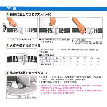 パロットカップリング ホースニップルタイプ雌 ステンレス製 ＜MN＞