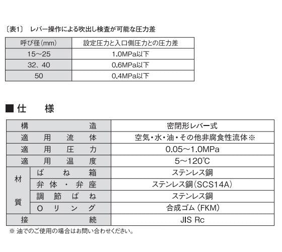 安全リリーフ弁 ソフトシート形 ＜AL-140TML＞