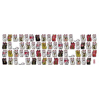 和風ガーゼロングタオル ＜TW-120-No.42 招き猫＞