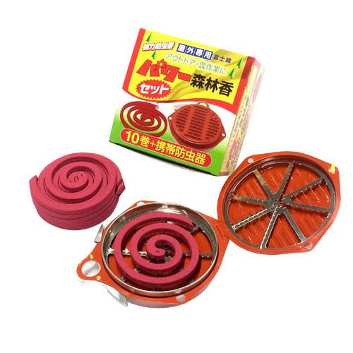 パワー森林香(赤函)10巻入＋携帯防虫器セット