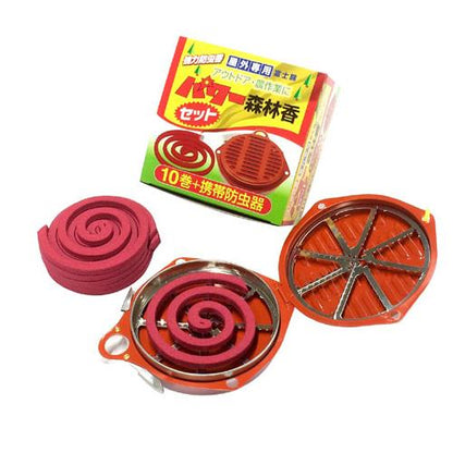 パワー森林香(赤函)10巻入＋携帯防虫器セット