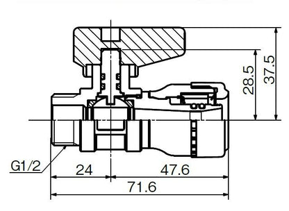 エスロカチットS 継手一体型止水栓 (支持無) ＜SMTS13V＞