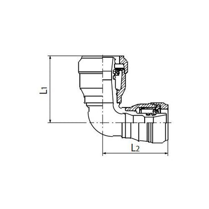 エスロカチットS エルボ(砲金製) ＜SML＞