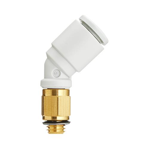 45°エルボユニオン(ガスケットシール) ＜KQ2K-M＞