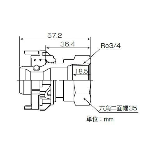ペックスヘッダーメスねじニップル ＜PMN20＞