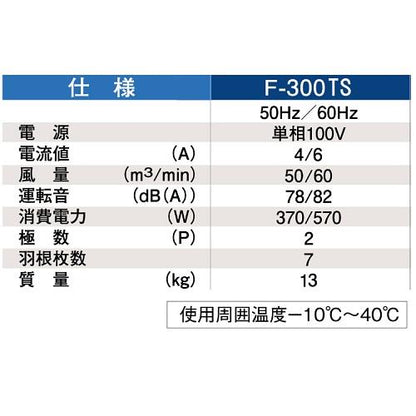 ポータブル送風機 ＜F300TS＞