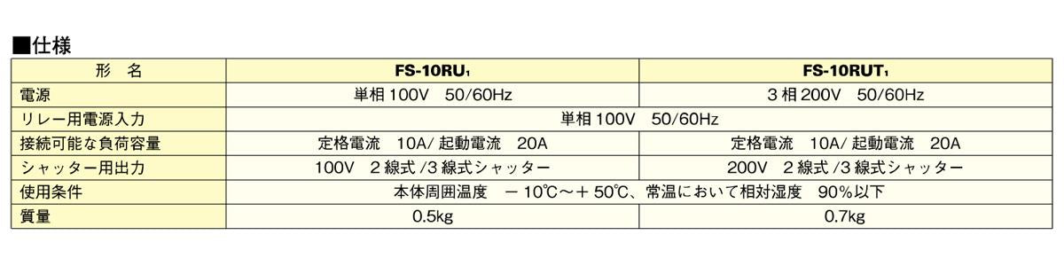 制御システム部材 リレーユニット ＜FS＞