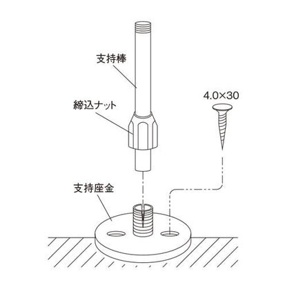 洗浄管調節支持金具セット ＜M61BF＞