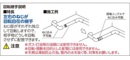 砲金六角回転ニップル ＜M154BMNK＞