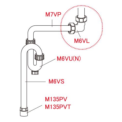 樹脂製エルボ ＜M6VL＞