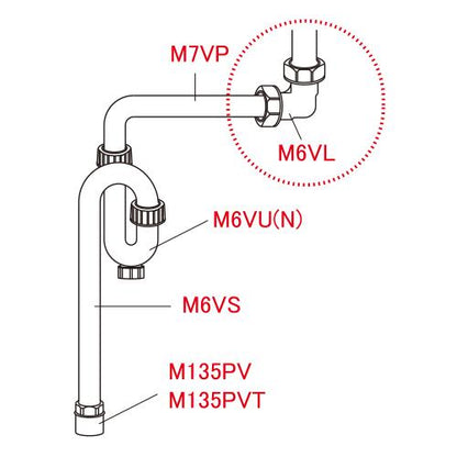 樹脂製エルボ ＜M6VL＞