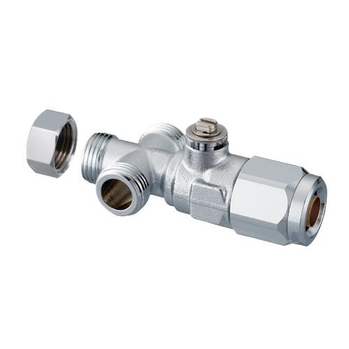 ダブルロックバルブ 三方分岐 ドライバー式 ＜WB29-1313M-S＞