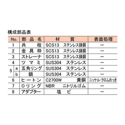 足洗い場用ステンレス製排水共栓 ＜SNA-V(SU)＞