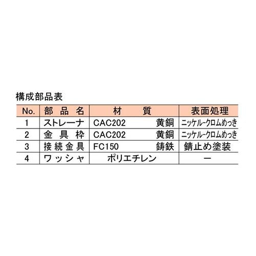 黄銅製排水目皿 ＜D-L＞