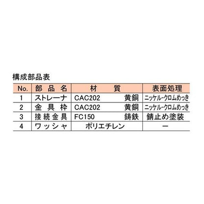 黄銅製排水目皿 ＜D-L＞