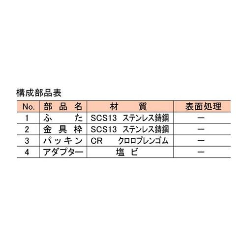 ステンレス鋳鋼製床上掃除口 ＜COA-GV(SU)＞