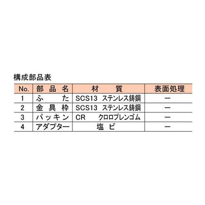 ステンレス鋳鋼製床上掃除口 ＜COA-GV(SU)＞