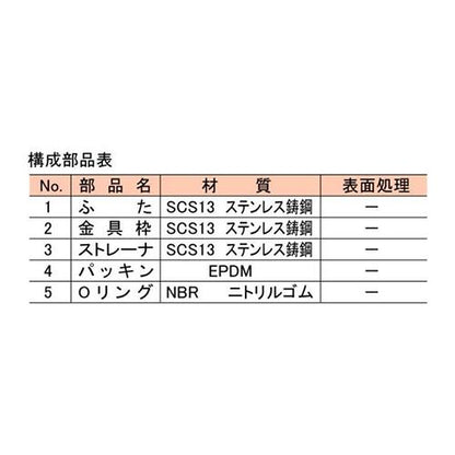 ステンレス鋳鋼製掃兼ドレン ＜PCA-GP(SU)＞