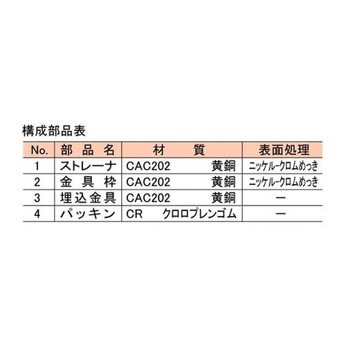 コンクリート製流し用黄銅製排水金物 ＜SNC＞