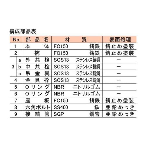 椀型鋳鉄製排水共栓 ＜T5BS-SNFH(SU)＞