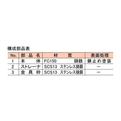 P型鋳鉄製排水トラップ ＜T3-A(SU)＞