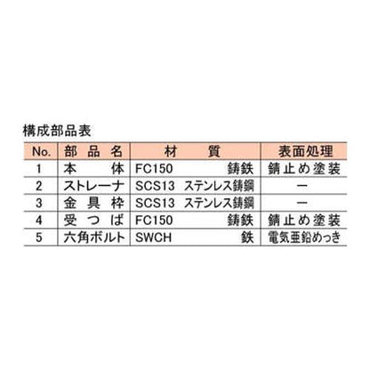 P型鋳鉄製排水トラップ ＜T3-B(SU)＞