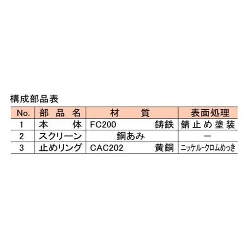 鋳鉄製通気管金具 ＜VT-32＞