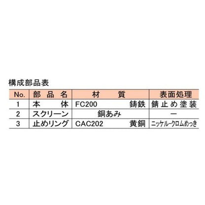 鋳鉄製通気管金具 ＜VT-32＞