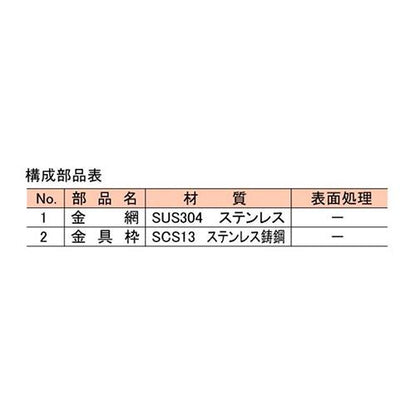 ステンレス製防虫網 ＜SU-NVP-M＞