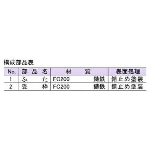 止水弁用鋳鉄製ボックス ＜B1-1＞