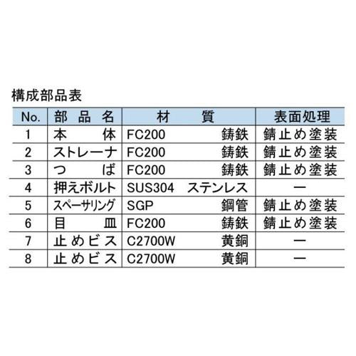 鋳鉄製たて型ルーフドレイン ＜BO-1BB＞