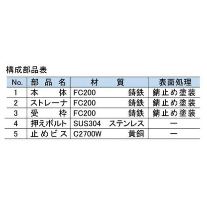 鋳鉄製たて型ルーフドレイン ＜BOLS-50＞