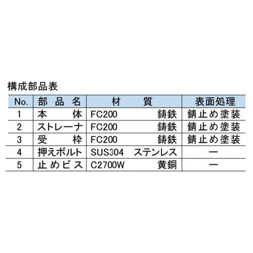 鋳鉄製たて型ルーフドレイン ＜BOJT-50＞