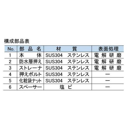 ステンレス製ルーフドレイン ＜HS-XF＞