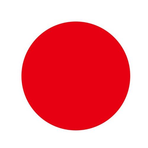 フロア誘導シール 丸(小) Φ80mm 5pcsパック