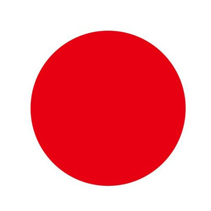 フロア誘導シール 丸(小) Φ80mm 5pcsパック